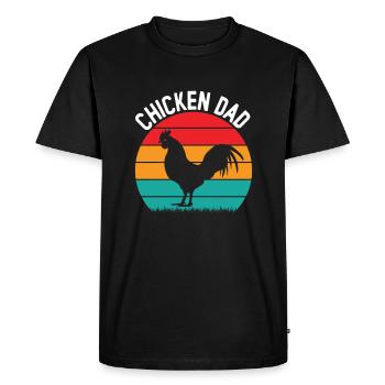 Éleveur de poulet Chuchoteur de poulet Animal de ferme - T-shirt Premium bio Homme - noir - Devant - Nico (187cm)