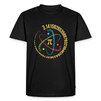 Amoureux des sciences Chimie Biologie Physique Maths - T-shirt Premium bio Homme - noir - Devant - Nico (187cm)