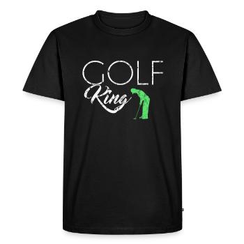 Roi du golf - T-shirt Premium bio Homme - noir - Devant - Nico (187cm)