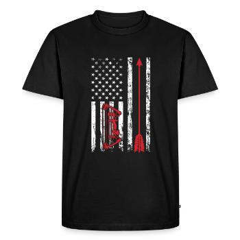 Tir à l’arc Dire Archer drôle Citation Bow Tir à l’arc - T-shirt Premium bio Homme - noir - Devant - Nico (187cm)