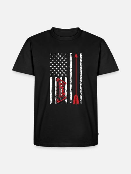 Tir à l’arc Dire Archer drôle Citation Bow Tir à l’arc - T-shirt Premium bio Homme - noir