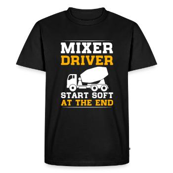 Cement Worker Concrete Mixer Finisher Cement Mixer - Men's Premium Organic T-Shirt - black - Front - Nico (187cm)