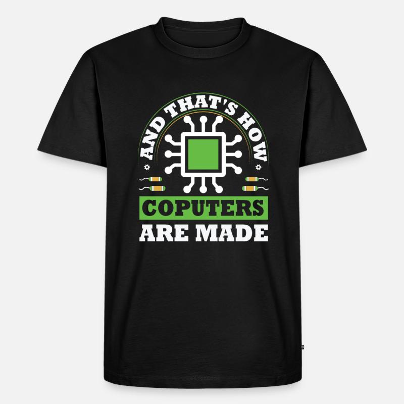 Programmierer, Informatik, Coder Software - Männer Premium Bio T-Shirt - Schwarz