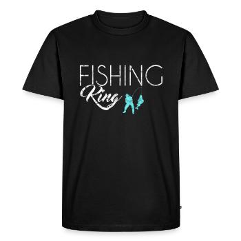 Roi de la pêche - T-shirt Premium bio Homme - noir - Devant - Nico (187cm)