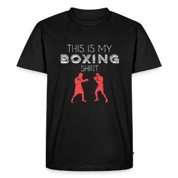 Chemise de boxe - T-shirt Premium bio Homme - noir - Devant - Nico (187cm)