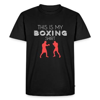 Chemise de boxe - T-shirt Premium bio Homme - noir - Devant - Nico (187cm)