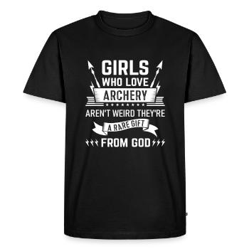 Archery Quote Archery Bow Archery Lovers Archer - Men's Premium Organic T-Shirt - black - Front - Nico (187cm)