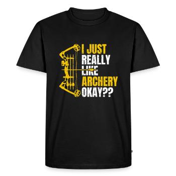 Archery Quote Archery Bow Archery Lovers Archer - Men's Premium Organic T-Shirt - black - Front - Nico (187cm)