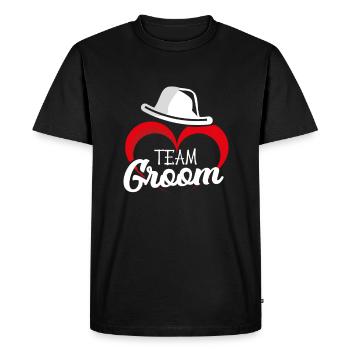 Matching Bride & Groom Wedding Groom - Men's Premium Organic T-Shirt - black - Front - Nico (187cm)