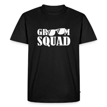 Matching Bride & Groom Wedding Groom - Men's Premium Organic T-Shirt - black - Front - Nico (187cm)