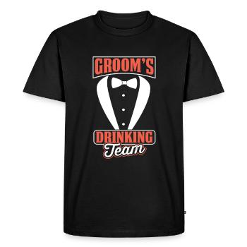 Matching Bride & Groom Wedding Groom - Men's Premium Organic T-Shirt - black - Front - Nico (187cm)