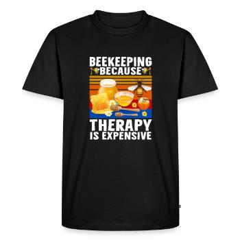 Beekeeper Saying Bees Funny Beekeeping Quote Bee - Men's Premium Organic T-Shirt - black - Front - Nico (187cm)