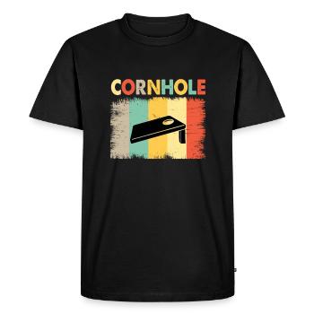 Cornhole Player Cornhole Team Cornhole Game - T-shirt Premium bio Homme - noir - Devant - Nico (187cm)