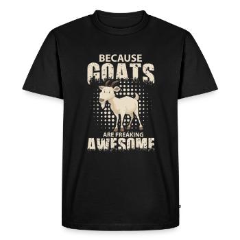 Amoureux des chèvres Dire Hommes Femmes Chèvres Citation - T-shirt Premium bio Homme - noir - Devant - Nico (187cm)