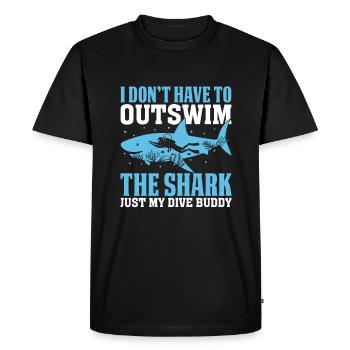 Hai Spruch Hai Kostüm Lustiger Hai Liebhaber - Männer Premium Bio T-Shirt - Schwarz - Vorne - Nico (187cm)