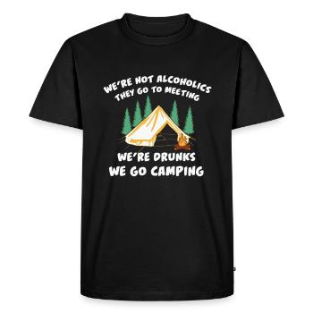 Camping Art Campfire Camping Trailer Camper - Men's Premium Organic T-Shirt - black - Front - Nico (187cm)