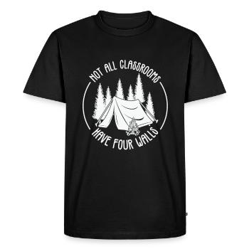 Camping Art Campfire Camping Trailer Camper - Men's Premium Organic T-Shirt - black - Front - Nico (187cm)