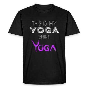 Chemise de yoga - T-shirt Premium bio Homme - noir - Devant - Nico (187cm)