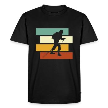 Mountaineering Retro - Men's Premium Organic T-Shirt - black - Front - Nico (187cm)
