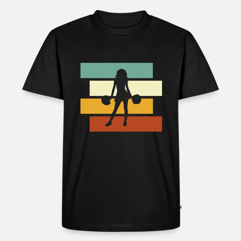 Cheerleading Retro - Männer Premium Bio T-Shirt - Schwarz