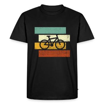 Bicycle Retro - Men's Premium Organic T-Shirt - black - Front - Nico (187cm)