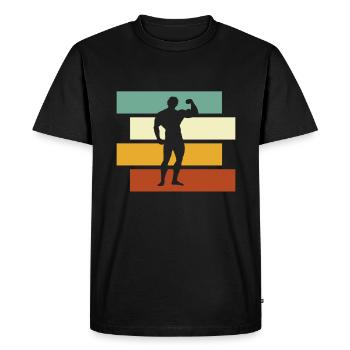 Carrosserie Rétro - T-shirt Premium bio Homme - noir - Devant - Nico (187cm)