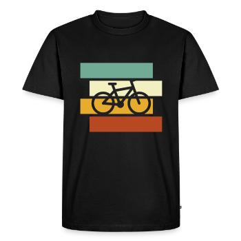 Bicycle Retro - Men's Premium Organic T-Shirt - black - Front - Nico (187cm)