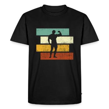 Carrosserie Rétro - T-shirt Premium bio Homme - noir - Devant - Nico (187cm)