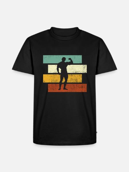 Body building Retro - Men's Premium Organic T-Shirt - black