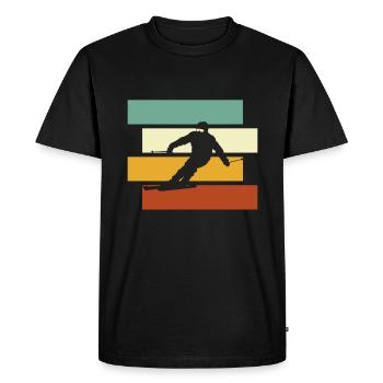 Ski Retro - Men's Premium Organic T-Shirt - black - Front - Nico (187cm)