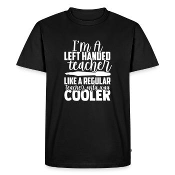 Left Handers Left Handed - Men's Premium Organic T-Shirt - black - Front - Nico (187cm)