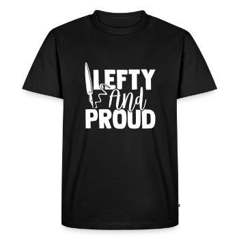 Left Handers Left Handed - Men's Premium Organic T-Shirt - black - Front - Nico (187cm)