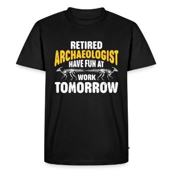 Archaeologist Gift Archaeology - Men's Premium Organic T-Shirt - black - Front - Nico (187cm)