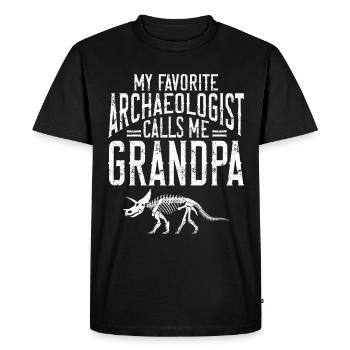 Archaeologist Gift Archaeology - Men's Premium Organic T-Shirt - black - Front - Nico (187cm)