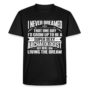 Archaeologist Gift Archaeology - Men's Premium Organic T-Shirt - black - Front - Nico (187cm)