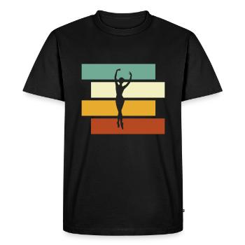 Dancing Retro - Men's Premium Organic T-Shirt - black - Front - Nico (187cm)