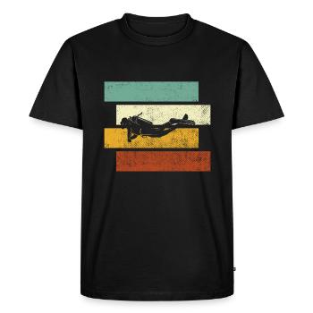 Diving Retro - Men's Premium Organic T-Shirt - black - Front - Nico (187cm)