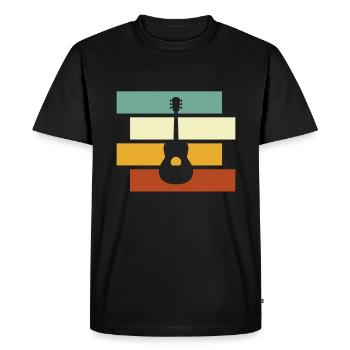 Guitare Rétro - T-shirt Premium bio Homme - noir - Devant - Nico (187cm)