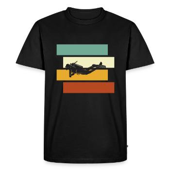 Diving Retro - Men's Premium Organic T-Shirt - black - Front - Nico (187cm)