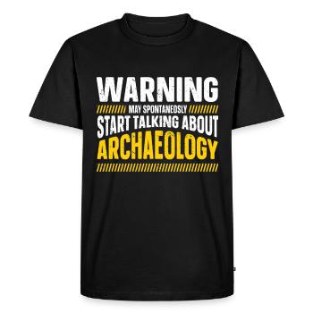 Archaeologist Gift Archaeology - Men's Premium Organic T-Shirt - black - Front - Nico (187cm)