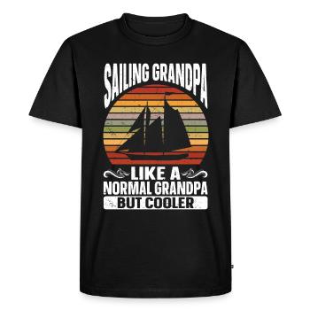 Voilier Cadeau Voilier Capitaine de navigation - T-shirt Premium bio Homme - noir - Devant - Nico (187cm)