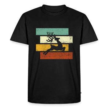 Moose Retro - T-shirt Premium bio Homme - noir - Devant - Nico (187cm)