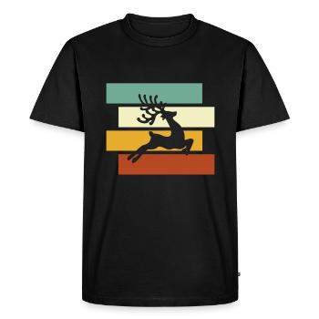 Moose Retro - T-shirt Premium bio Homme - noir - Devant - Nico (187cm)