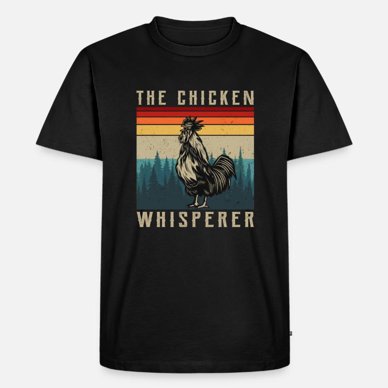 Hühnerliebhaber Hühnerbauer - Männer Premium Bio T-Shirt - Schwarz