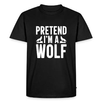 Wolf Animal Wolves Funny Wolf - Men's Premium Organic T-Shirt - black - Front - Nico (187cm)