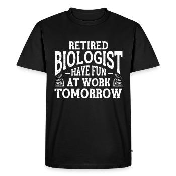 Biology Gift Biologist - Men's Premium Organic T-Shirt - black - Front - Nico (187cm)