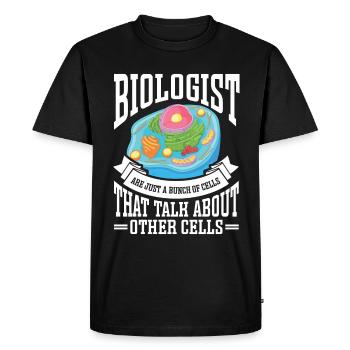 Biology Gift Biologist - Men's Premium Organic T-Shirt - black - Front - Nico (187cm)