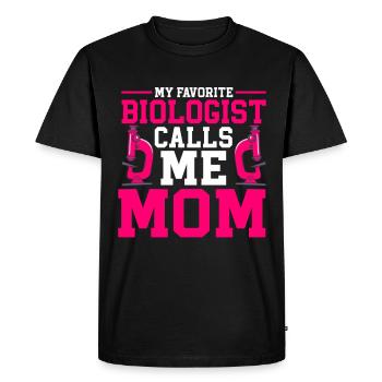 Biology Gift Biologist - Men's Premium Organic T-Shirt - black - Front - Nico (187cm)