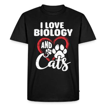 Biology Gift Biologist - Men's Premium Organic T-Shirt - black - Front - Nico (187cm)