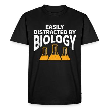 Biology Gift Biologist - Men's Premium Organic T-Shirt - black - Front - Nico (187cm)